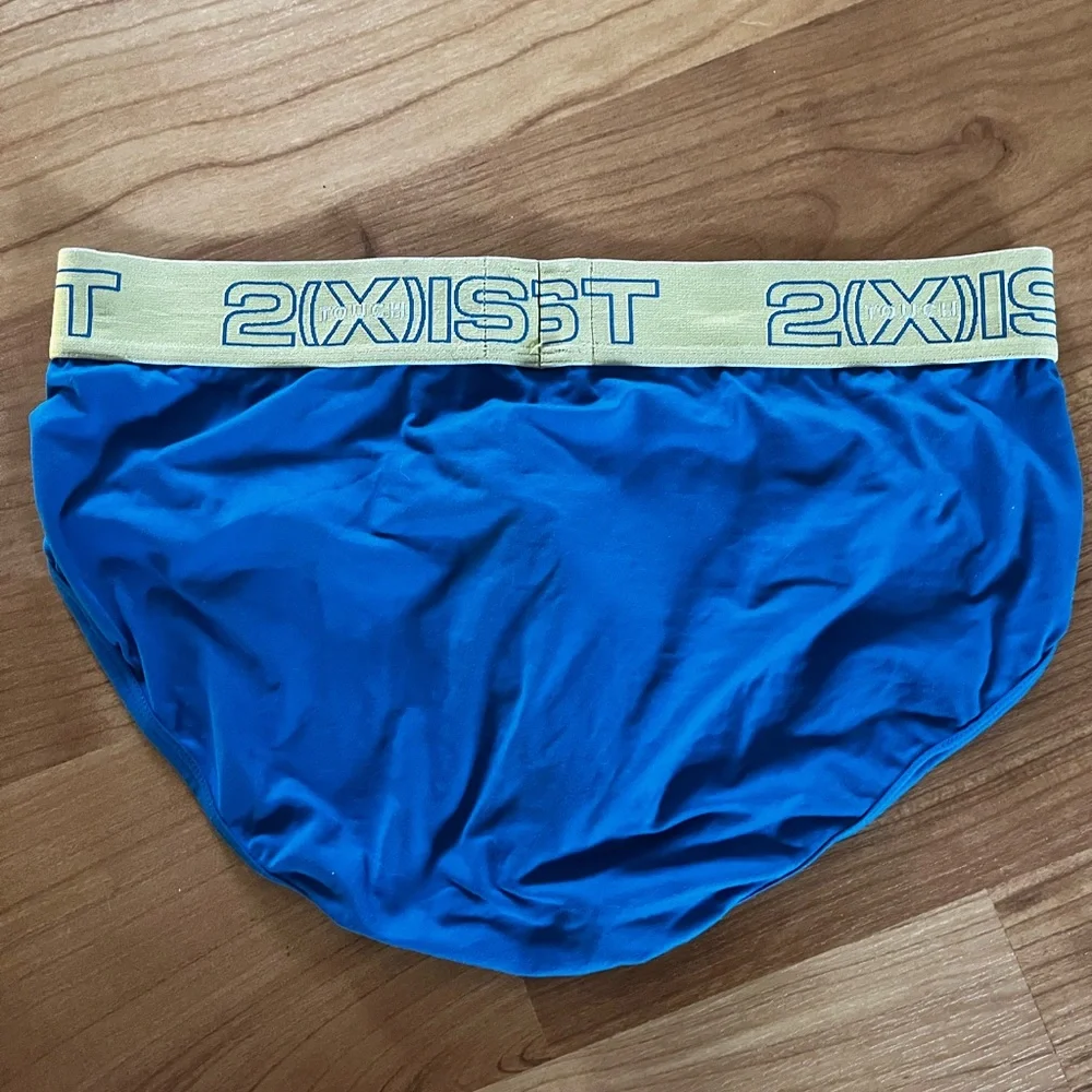 2xist Blue Briefs with Elastic Waistband - Picture 2 of 3